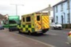 VIDEO: Lorry and car crash outside Torquay police station
